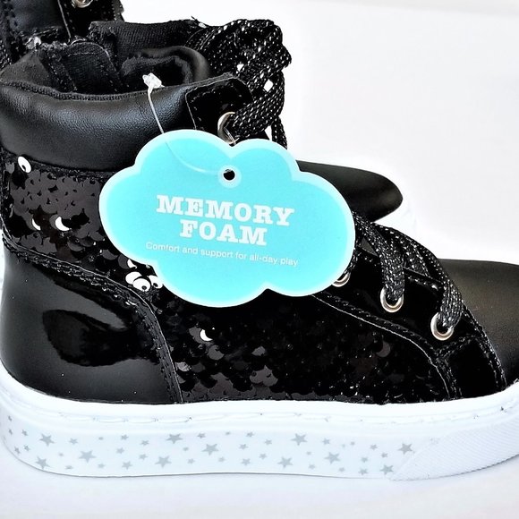 Girls High Top Sneakers Lace/Zip Various Sizes NWT - Picture 2 of 15